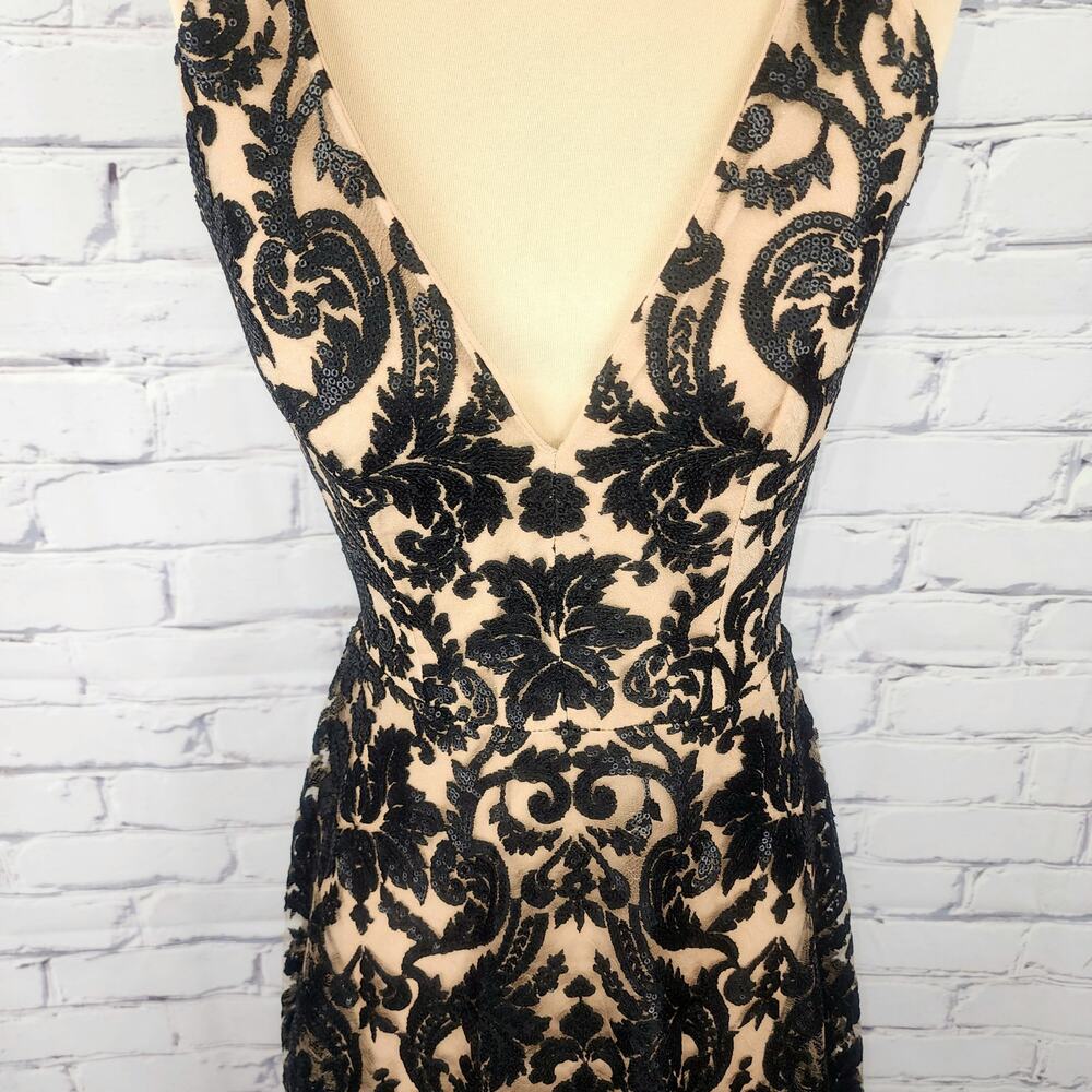 Dress the population Dress Blair Sequin Baroque Embroidery Lace Romantic Sheer - Picture 7 of 12